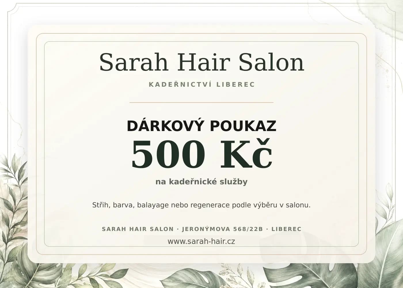 Dárkový poukaz 500 Kč